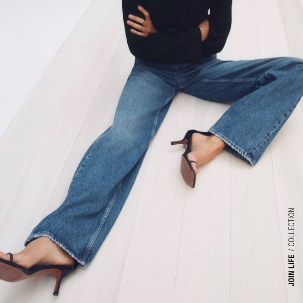 🎁Zara Flare high waisted Premium Jeans Malibu❤️ - Picture 2 of 6
